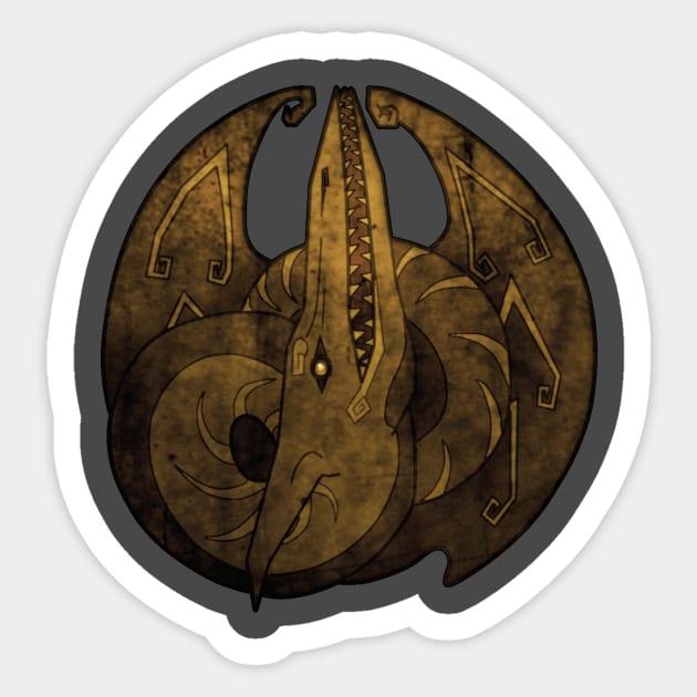 Mobility Deity - Sepia - Beasts of Bermuda Sticker by BeastsofBermuda